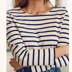 Sezane Colette Marinière Ecru / Marine. - Size XS